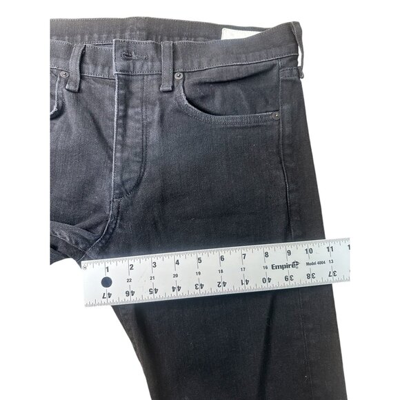 Rag & Bone Fit 1 Extra Slim Jeans Mens 31 Black Button Fly Distressed Mid Rise - Picture 10 of 16